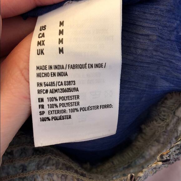 American Eagle Cropped Boho Bohemian Festival Sheer tank top S3 - Picture 6 of 10